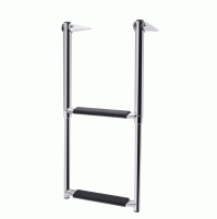 TELESCOPIC BOARDING LADDERS WITH HANDLE - WHITE STEPS - 2 STEPS - length: 65cm - width: 30cm - SM3002H - SMR